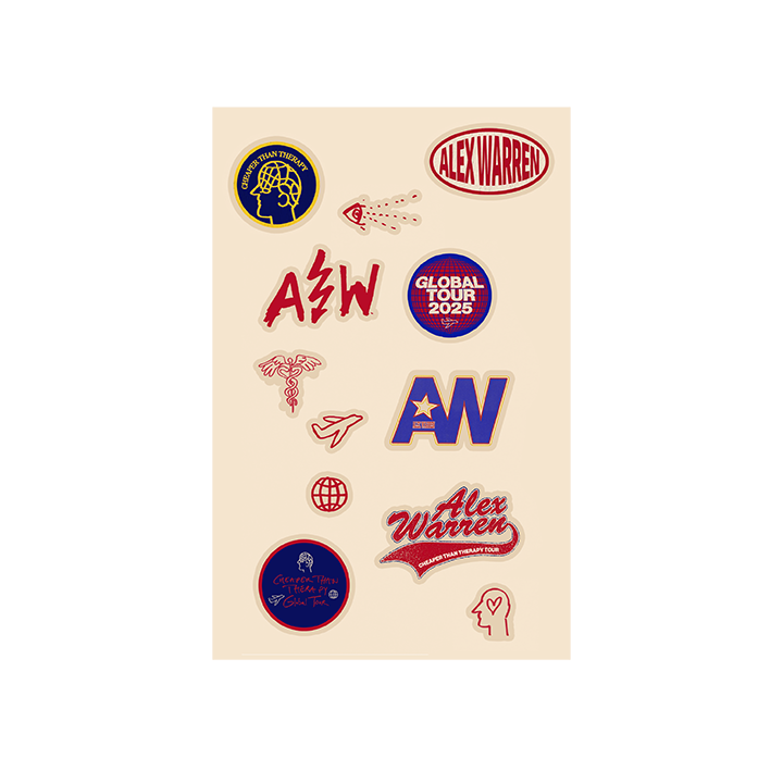 Alex Warren Sticker Sheet